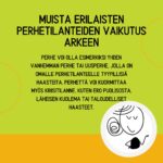 Muista erilaisten perhetilanteiden vaikutus arkeen. Perhe voi olla esimerkiksi yhden vanhemman perhe tai uusperhe, jolla on omalle perhetilanteelle tyypillisiä haasteita. Perhettä voi kuormittaa myös kriisitilanne, kuten ero puolisosta, läheisen kuolema tai taloudelliset haasteet. 